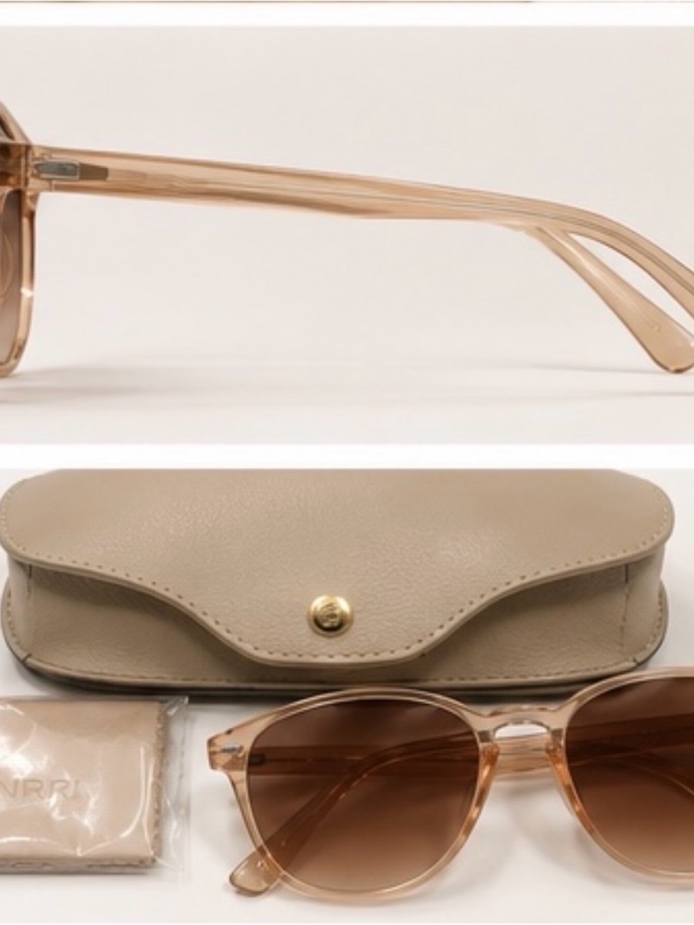 Carrera Women's Transparent Beige Sunglasses with Brown Gradient Lenses